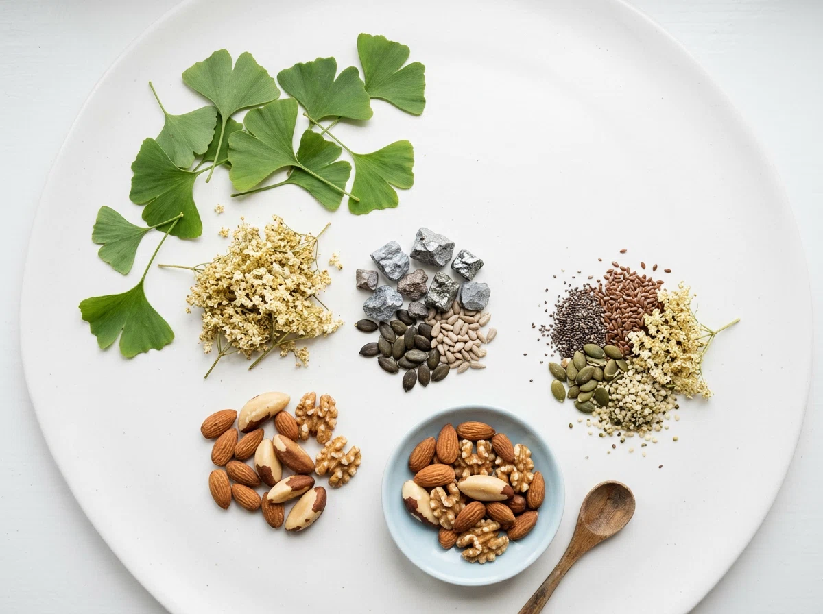 Naturlige ingredienser - ginkgo biloba blade, zink, magnesium og botaniske ekstrakter